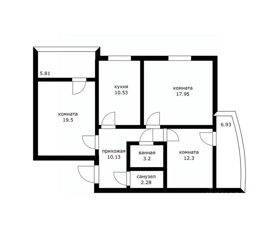 3-к кв. Краснодарский край, Краснодар просп. Константина Образцова, ... - Фото 1