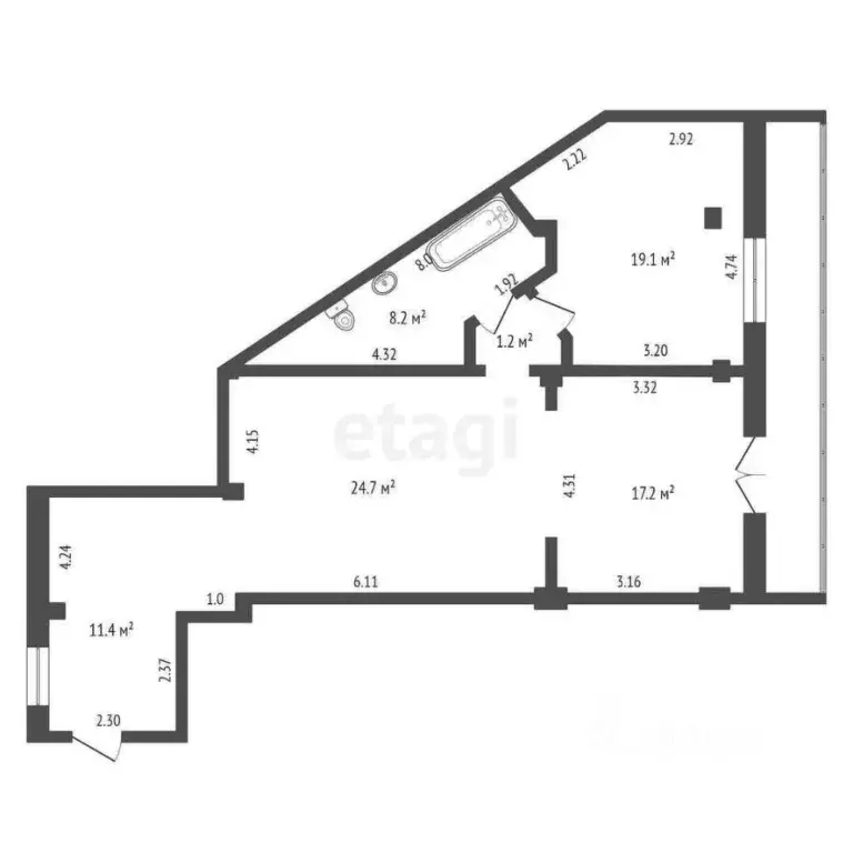 2-к кв. Крым, Ялта ул. Таврическая, 2 (90.0 м) - Фото 1