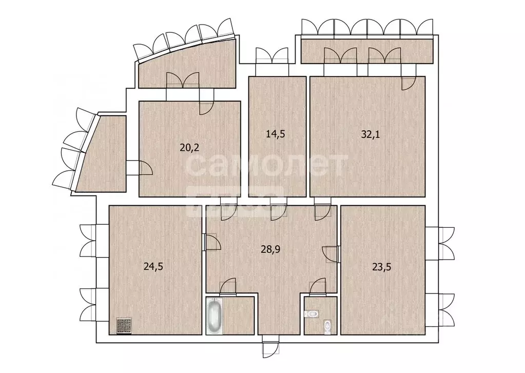 4-к кв. Тюменская область, Тюмень ул. Республики, 86к1 (150.3 м) - Фото 1