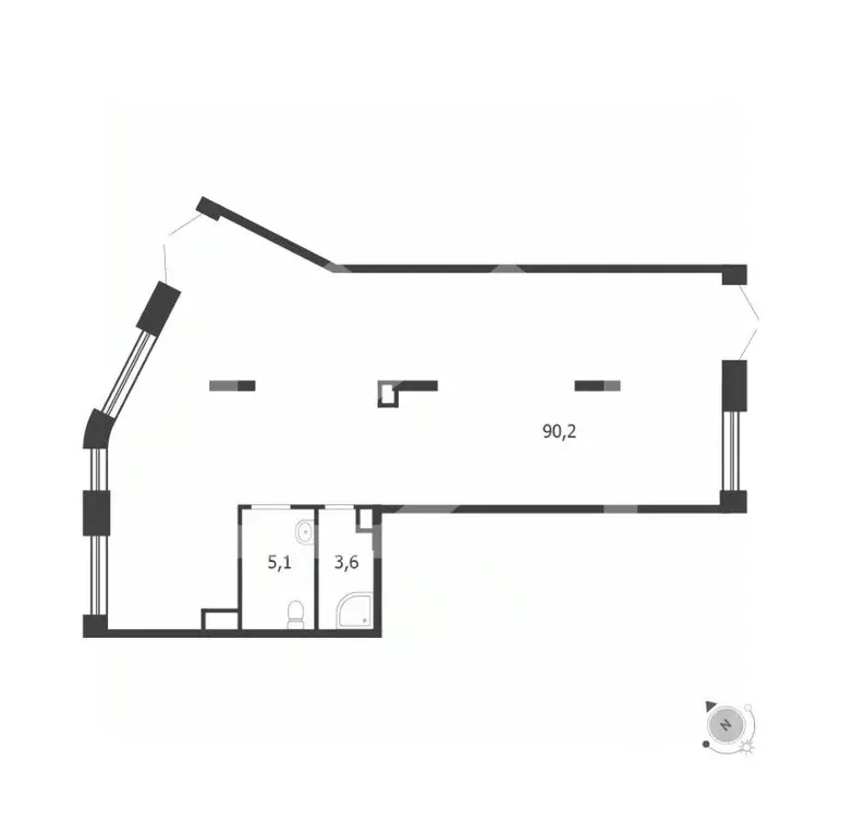 Помещение свободного назначения в Москва 3-я оч., Шагал жилой ... - Фото 2