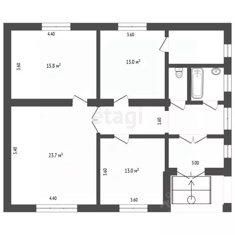 Дом в Крым, Феодосия муниципальный округ, Приморский пгт ул. ... - Фото 2