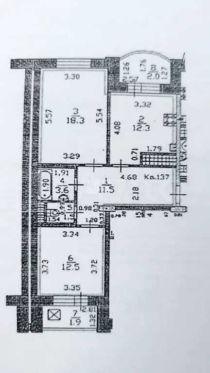 2-к. квартира, 64 м, 9/9 эт. - Фото 0