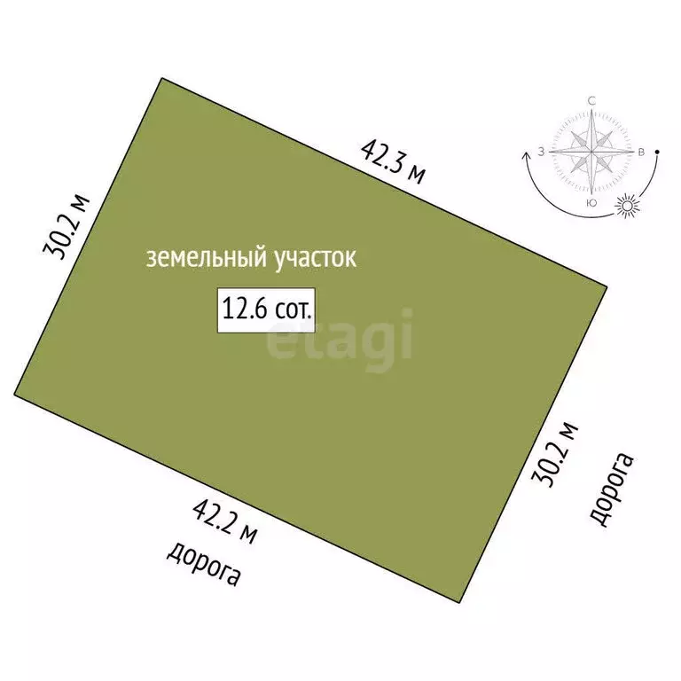Участок в деревня Головина, улица Атамана Хмелева (12.6 м) - Фото 0