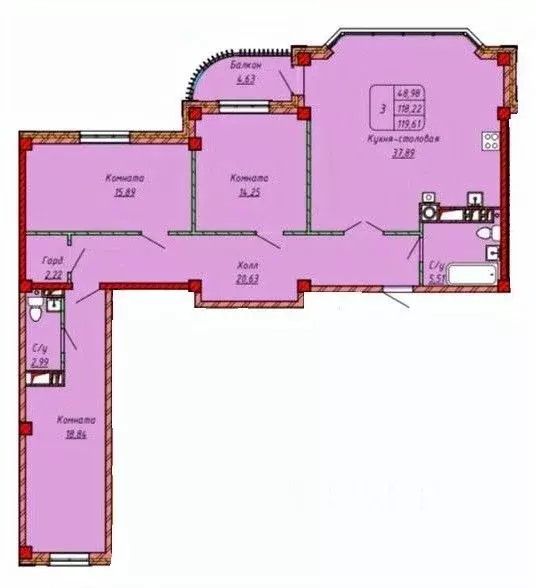 3-к кв. Ставропольский край, Ессентуки Дом под аркой жилой комплекс ... - Фото 1