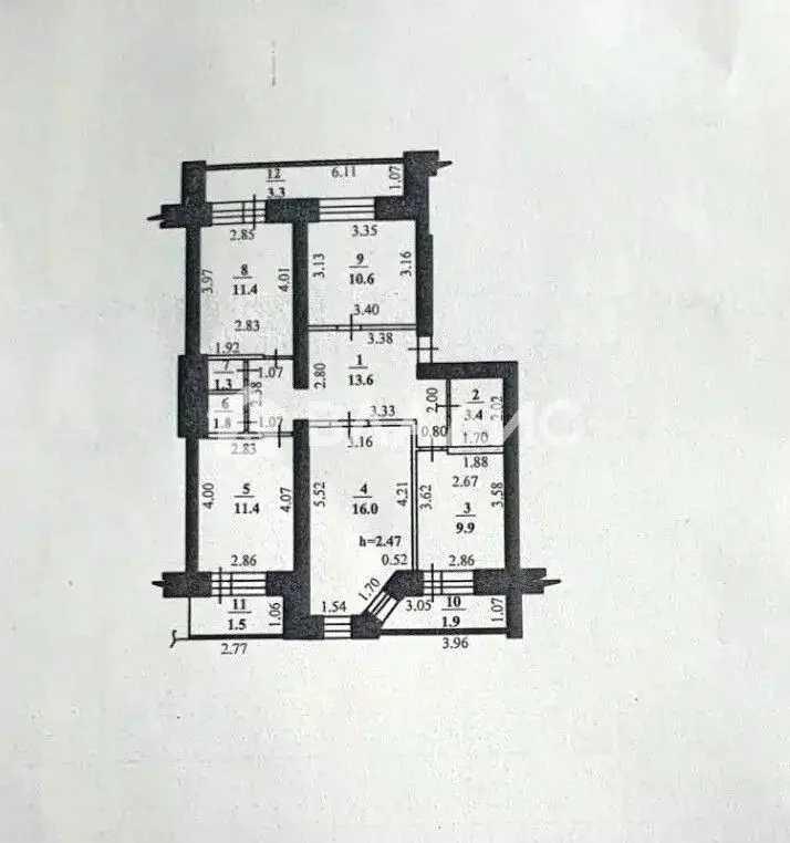 4-к кв. Башкортостан, Стерлитамак ул. Кочетова, 34 (79.4 м) - Фото 2