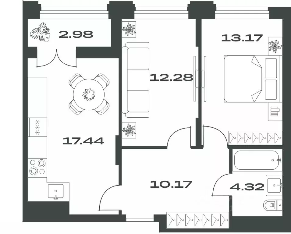 2-к кв. Тульская область, Тула ул. Каракозова (60.36 м) - Фото 0