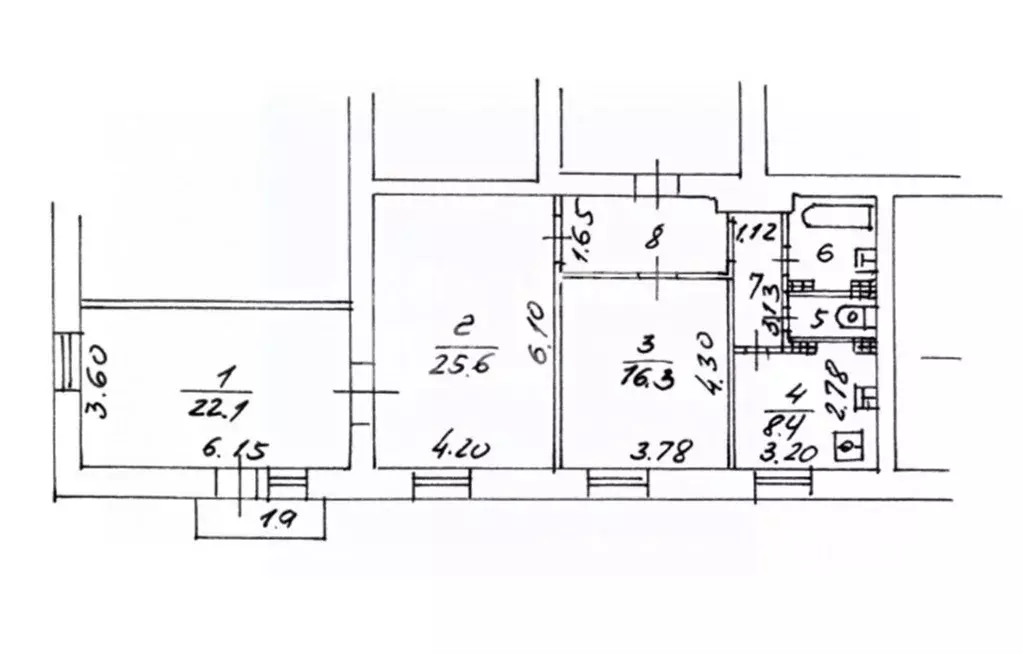 3-к кв. Москва ул. Маршала Бирюзова, 8К1 (87.7 м) - Фото 2