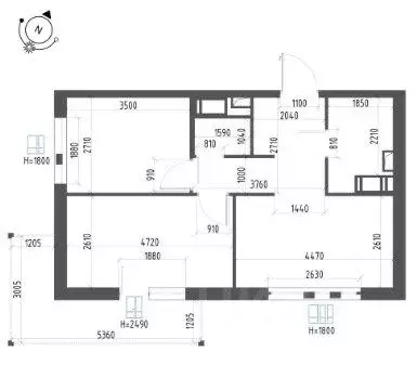 2-к кв. Санкт-Петербург пос. Шушары, ул. Чудовская, 14к1 (50.0 м) - Фото 2