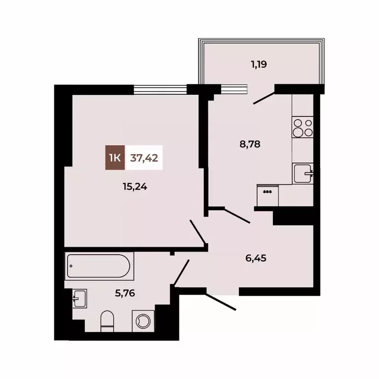 1-к кв. Ростовская область, Аксайский район, Щепкинское с/пос, пос. ... - Фото 1