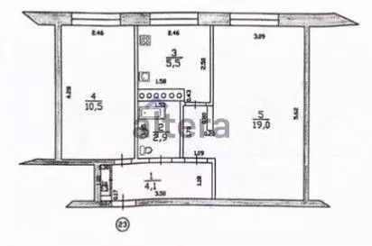 Комната Татарстан, Казань ул. Батыршина, 38к2 (10.5 м) - Фото 1