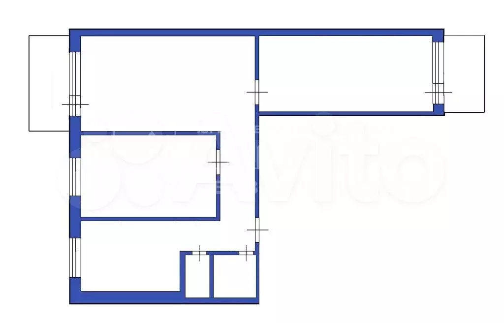 3-к. квартира, 59,5 м, 2/9 эт. - Фото 0