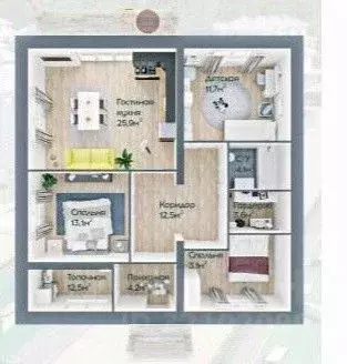 Дом в Башкортостан, Уфимский район, с. Булгаково  (110 м) - Фото 1