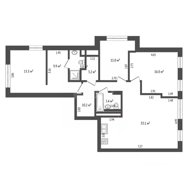 3-к кв. Москва Шмитовский проезд, 39к8 (107.2 м) - Фото 1