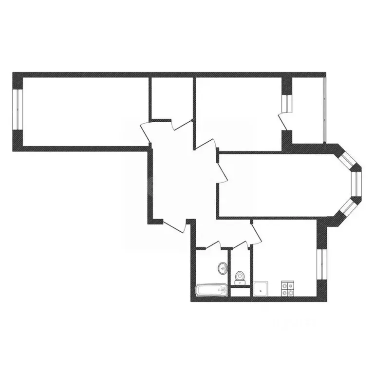 3-к кв. Калужская область, Балабаново г. Боровский муниципальный ... - Фото 2