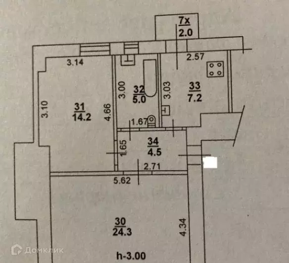 Продаётся 2-к квартира, 56 м - Фото 1