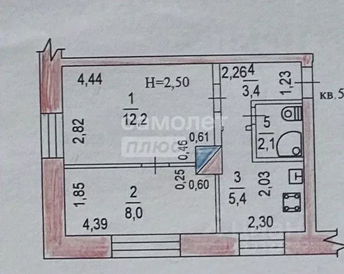 2-к кв. Хабаровский край, Хабаровск Автобусная ул., 94 (31.1 м) - Фото 2