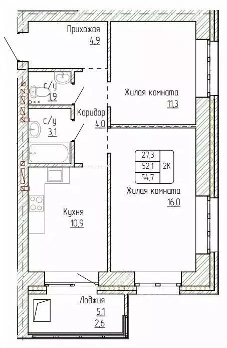 2-к кв. Алтайский край, Новоалтайск ул. Титова, 6 (54.7 м) - Фото 0