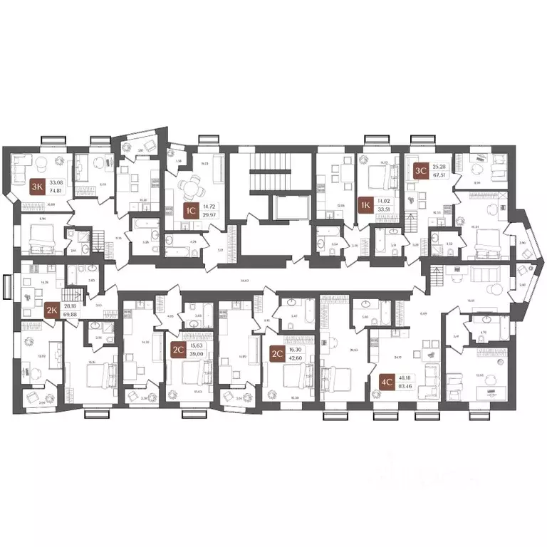 2-к кв. Башкортостан, Уфа Глумилино жилрайон, Холмогоры жилой комплекс ... - Фото 2