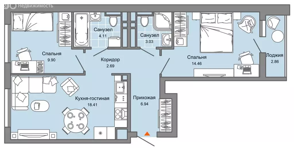 Квартира-студия: Ульяновск, микрорайон Новый Город, жилой комплекс ... - Фото 0