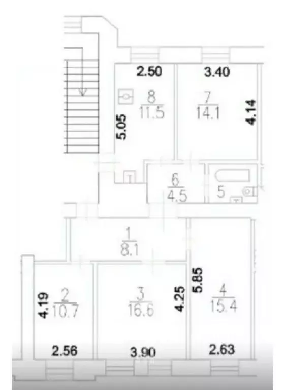 4-к кв. Москва Большой Палашевский пер., 14/7 (85.0 м) - Фото 2