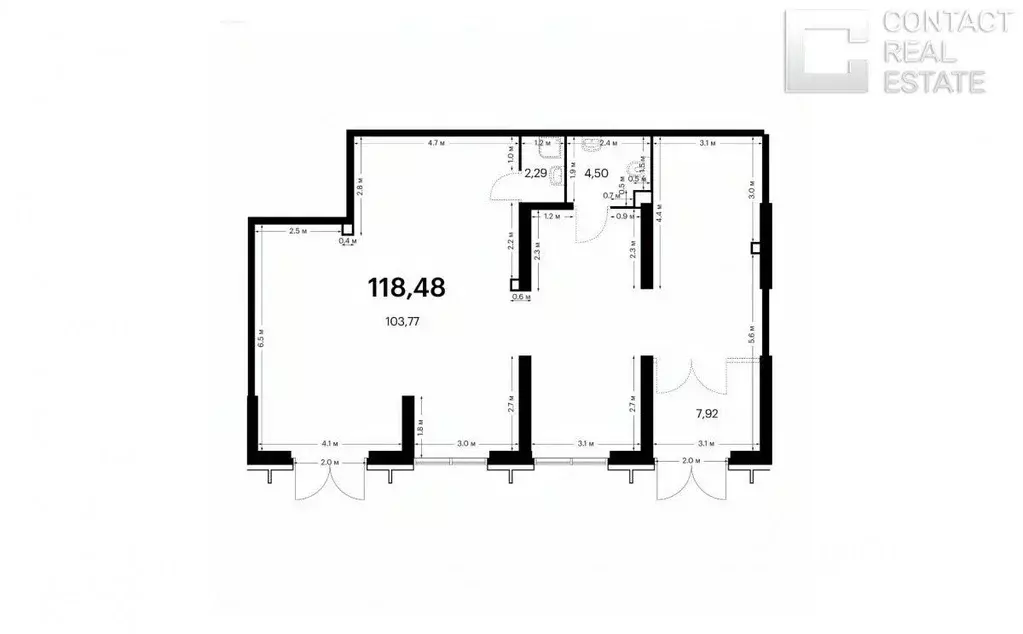 Торговая площадь в Москва Ижорская ул., 6к7 (118 м) - Фото 2
