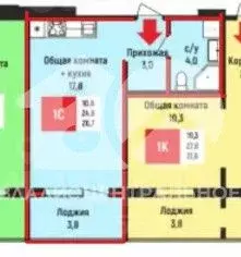 Студия Новосибирская область, Новосибирск Северо-Чемской жилмассив, ... - Фото 2