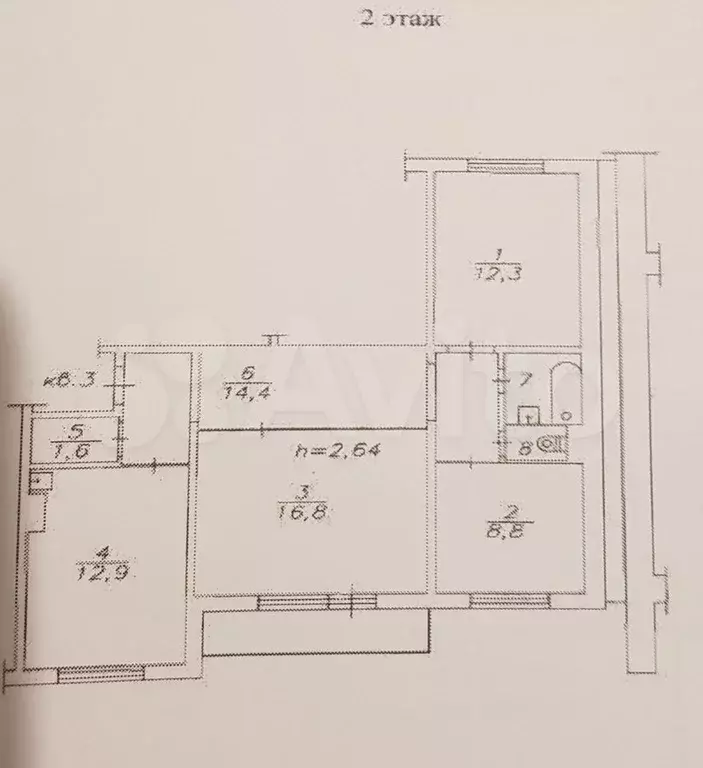 3-к. квартира, 70,4 м, 2/10 эт. - Фото 0