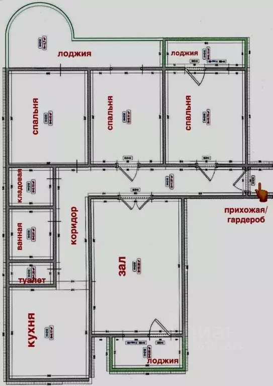 4-к кв. Самарская область, Самара Ташкентский пер., 2 (80.0 м) - Фото 2