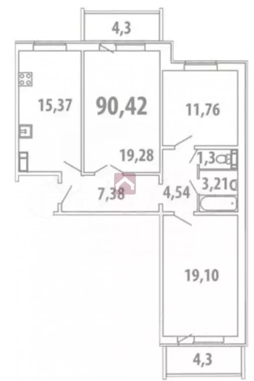 3-к кв. Саратовская область, Саратов ул. Имени И.С. Левина, 7 (82.2 м) - Фото 1