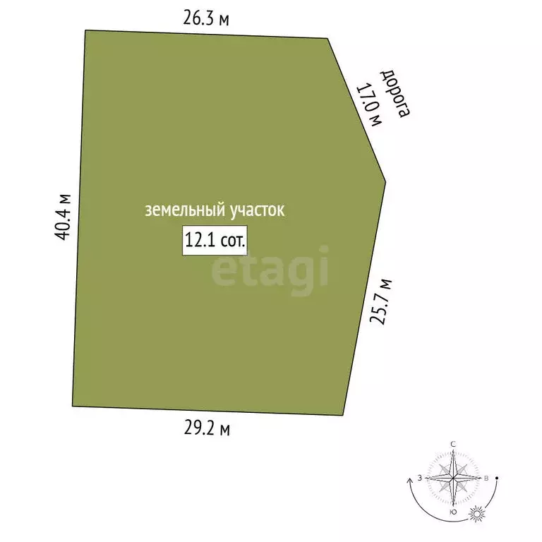 Участок в посёлок Александровская (337 м) - Фото 1