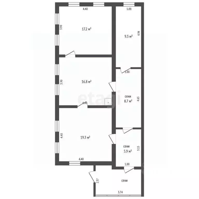 Дом в Челябинская область, Верхнеуральск  (85 м) - Фото 1