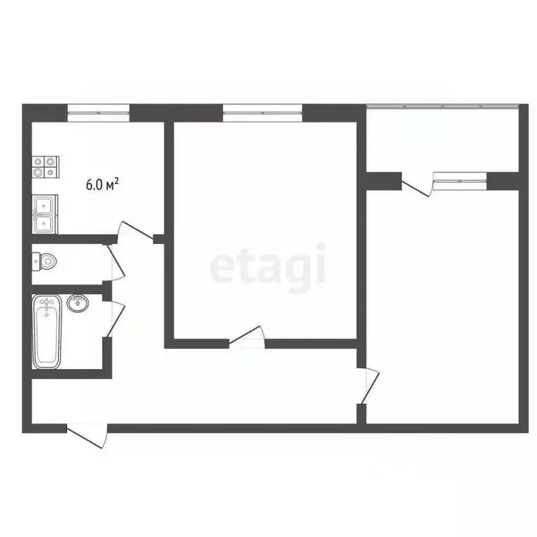 2-к кв. Ростовская область, Ростов-на-Дону Ворошиловский просп., ... - Фото 1