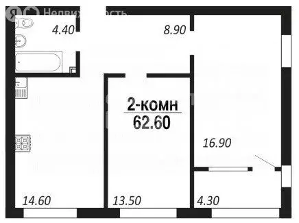 2-комнатная квартира: Омск, 1-й Тюкалинский проезд, 8 (62 м) - Фото 0