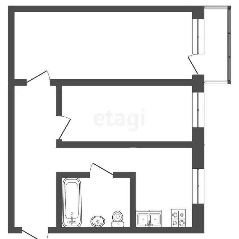 Квартира, 2 комнаты, 40.2 м - Фото 0