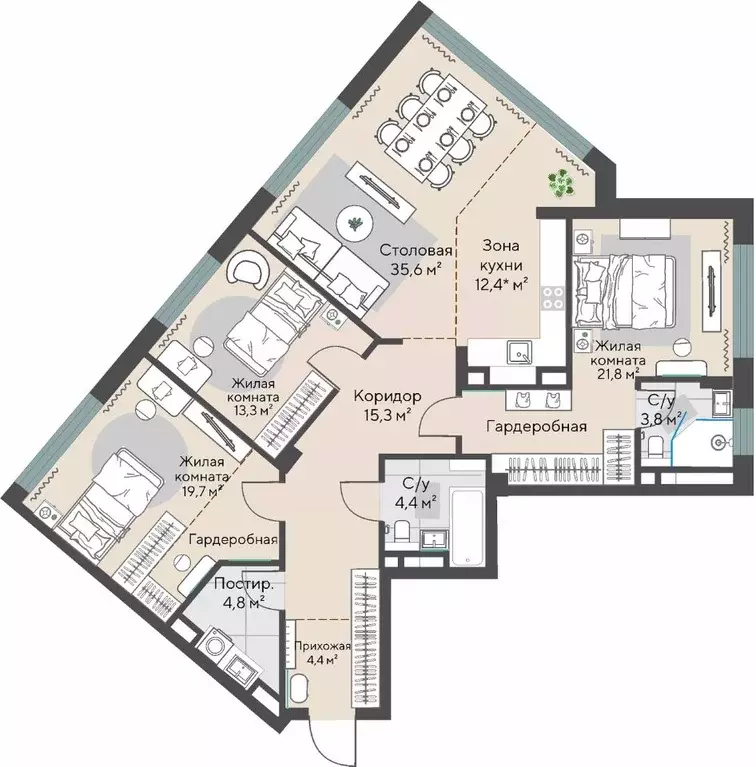 3-к кв. Свердловская область, Екатеринбург Парковый мкр, Никольский ... - Фото 2