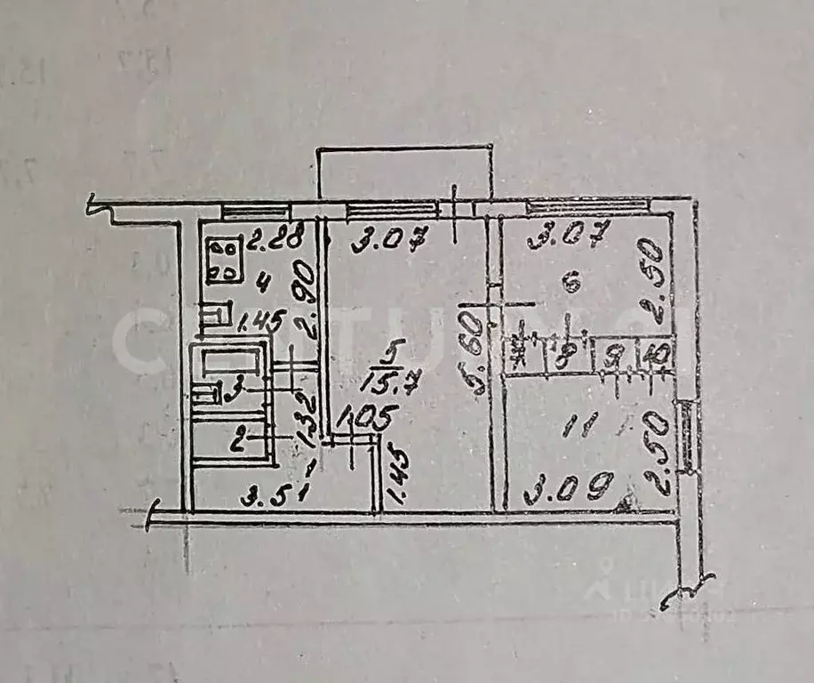 3-к кв. Липецкая область, Липецк ул. Имени Чапаева, 2 (47.0 м) - Фото 2
