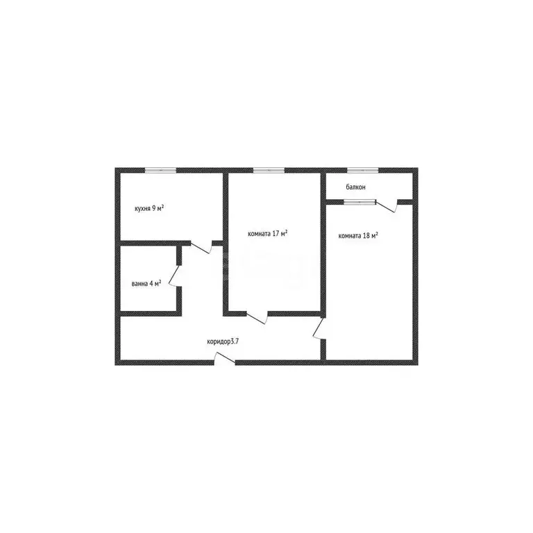 2-комнатная квартира: Майкоп, улица Чкалова, 72 (50.7 м) - Фото 1