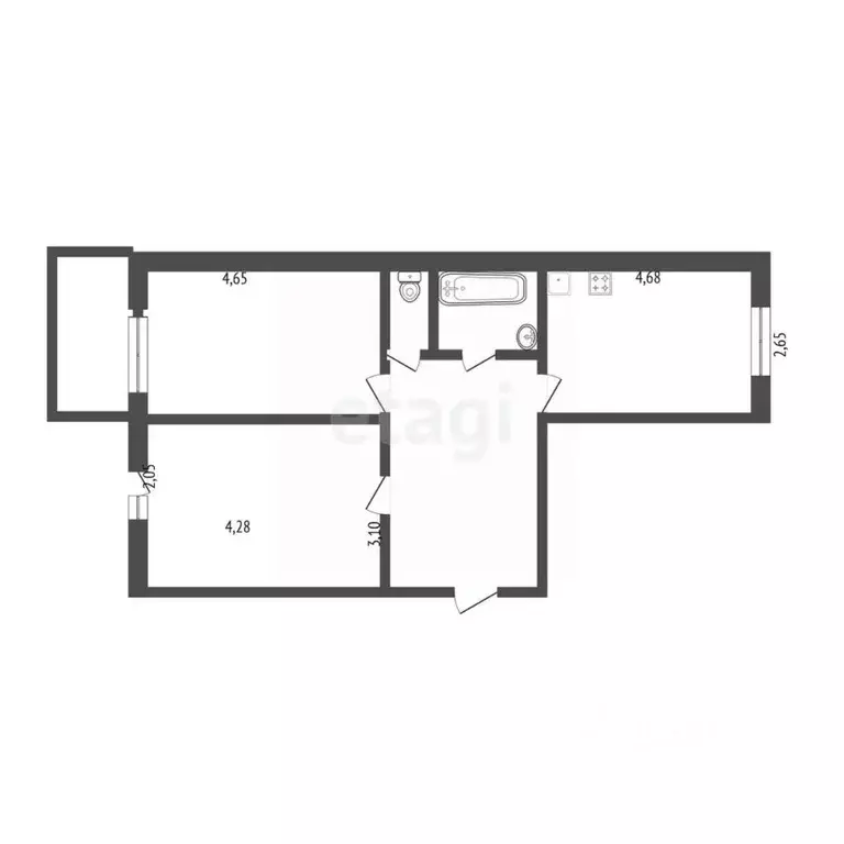 2-к кв. Бурятия, Улан-Удэ ул. Современная, 6 (54.0 м) - Фото 1