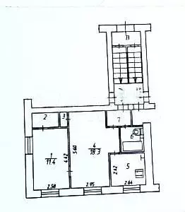 2-к. квартира, 43,7 м, 2/5 эт. - Фото 0