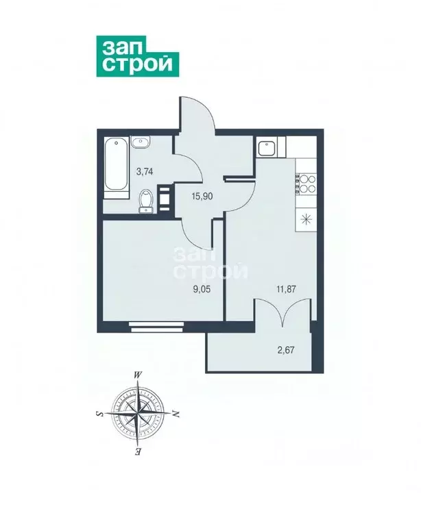 1-к кв. Ленинградская область, Коммунар г. Гатчинский муниципальный ... - Фото 2