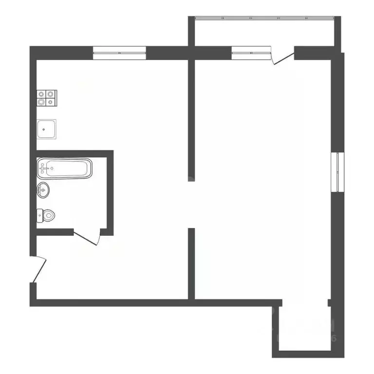 1-к кв. Тульская область, Тула ул. Кутузова, 17А (31.0 м) - Фото 0