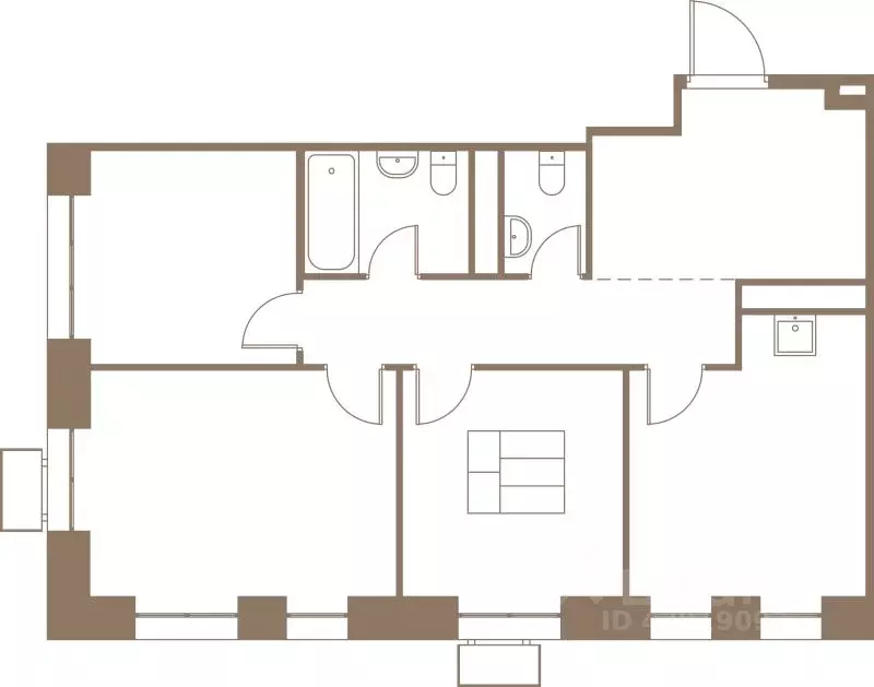 3-к кв. Московская область, Пушкино Фабрикант жилой комплекс, 1 (72.0 ... - Фото 1