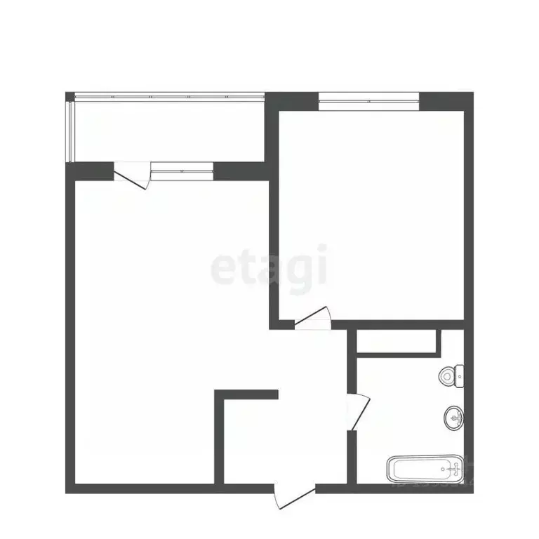 1-к кв. Тюменская область, Тюмень ул. Фармана Салманова, 8 (35.1 м) - Фото 2