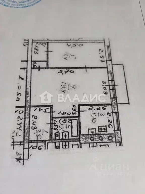 2-к кв. Московская область, Пушкино Московский просп., 41/12 (44.9 м) - Фото 2