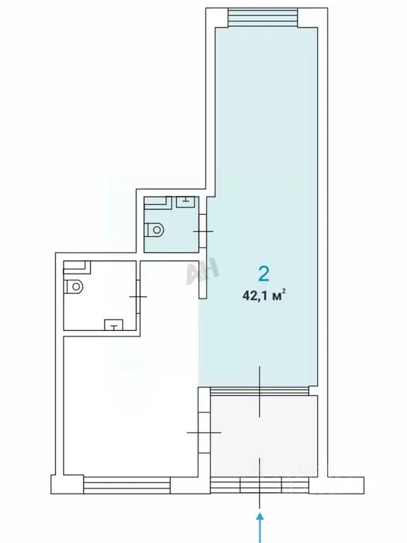 Помещение свободного назначения в Москва Бауманская ул., 47 (42 м) - Фото 1