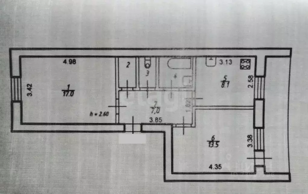 2-к кв. Ставропольский край, Ставрополь ул. Михаила Морозова, 104 ... - Фото 2