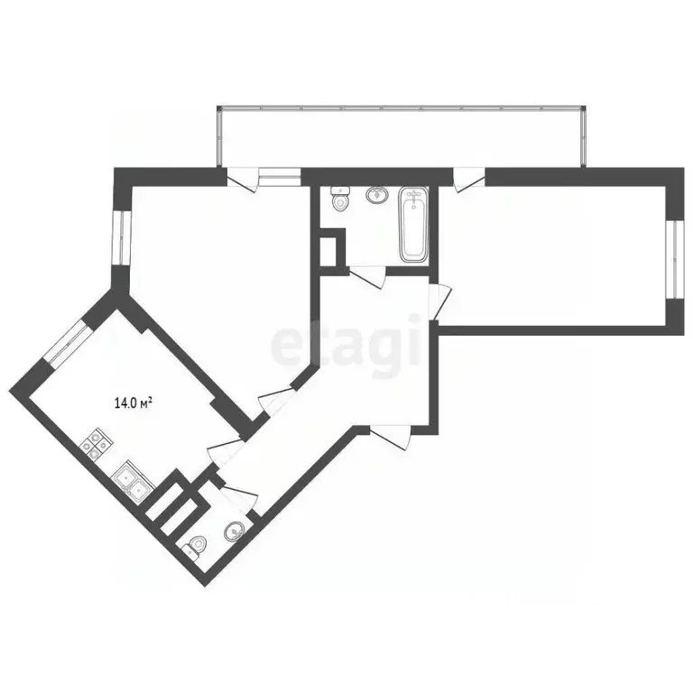 2-к кв. Московская область, Красногорск бул. Космонавтов, 5 (67.9 м) - Фото 2