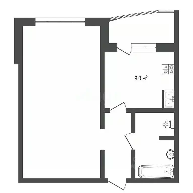 1-к кв. Тюменская область, Тюменский муниципальный округ, д. Дударева ... - Фото 2