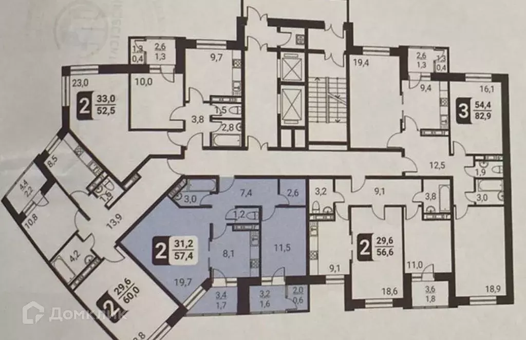 Продаётся 2-к квартира, 55.1 м - Фото 1