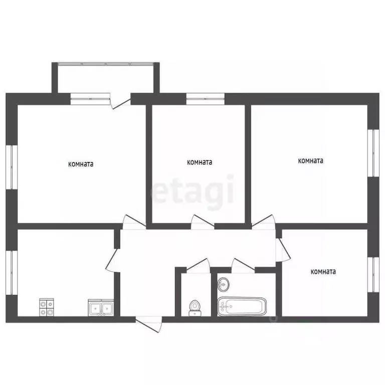 4-к кв. Коми, Ухта Интернациональная ул., 17 (70.1 м) - Фото 0